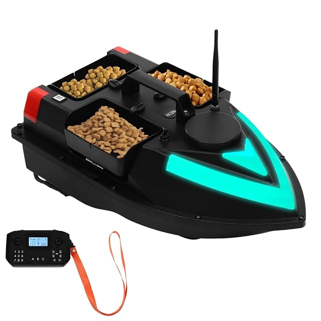 Charocean GPS bait boat with LED navigation lights