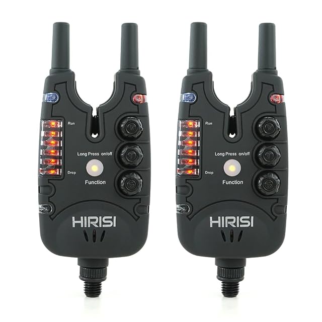 Hirisi Tackle waterproof carp bite alarm with nine LEDs