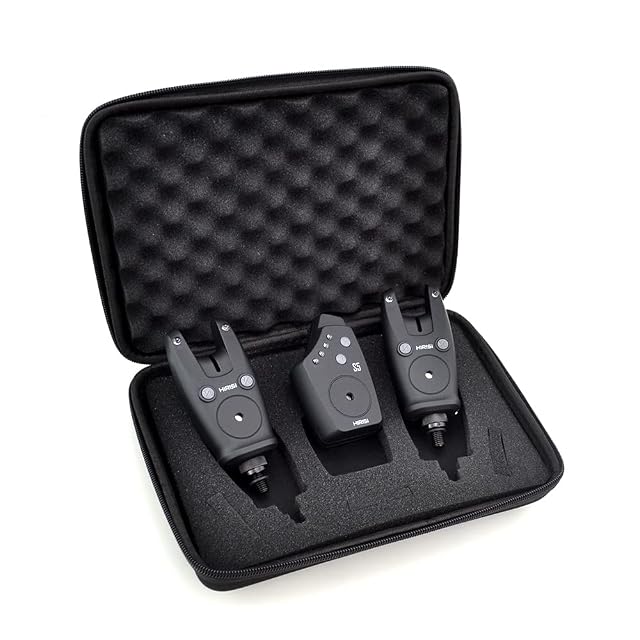 Hirisi Tackle Smart S5 wireless bite alarms with receiver and carry case