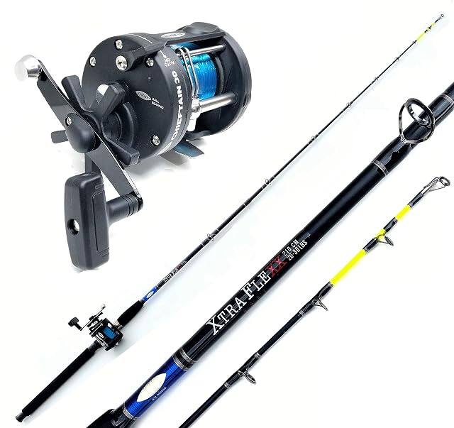 FLADEN Xtra Flexx boat rod with Chieftain 30 multiplier reel