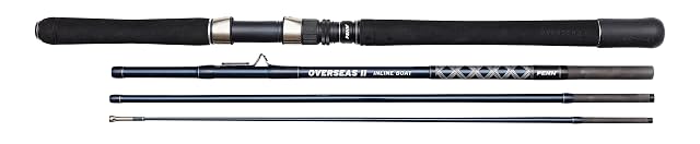 Penn Overseas II Inline Boat four-piece rod with Cordura travel tube