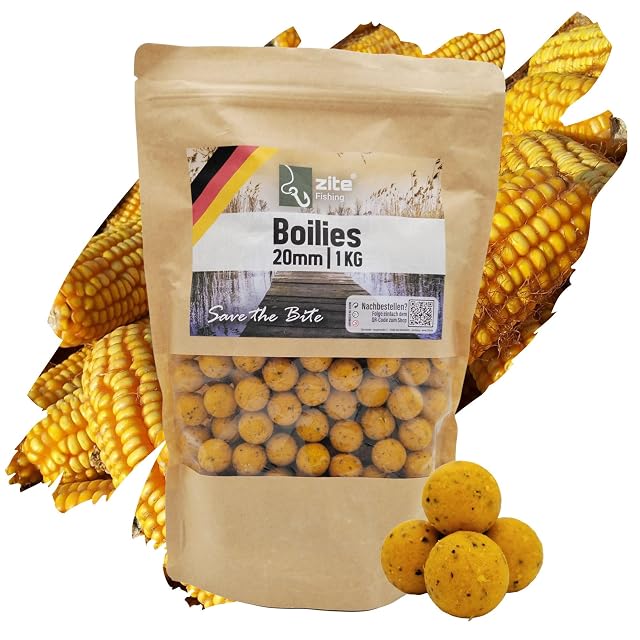 Zite Fishing sweet corn sinking boilies, 20 mm, 1 kg
