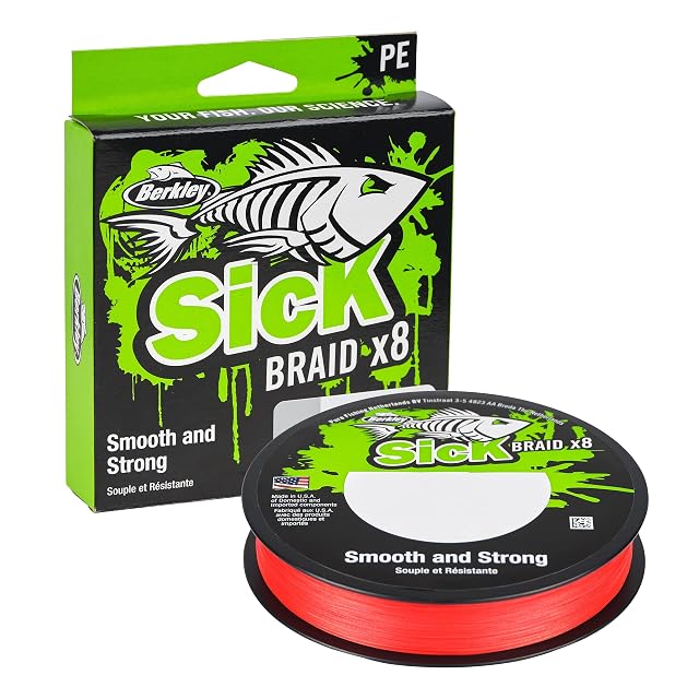 Berkley Sick Braid red eight-strand PE braided fishing line