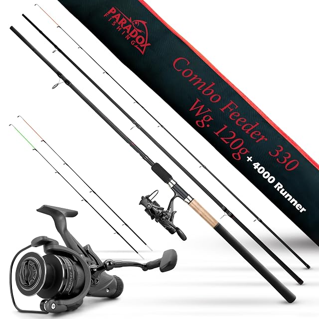 Paradox Fishing 3,3 m feeder rod with Runner 4000 reel