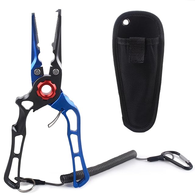 OBQcare titanium alloy fishing pliers with lanyard and sheath