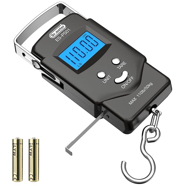 Dr.meter 50 kg digital fishing and luggage scale with hook