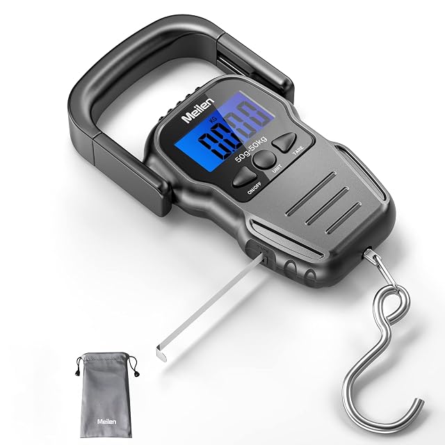 Meilen 50 kg digital fishing scale with tape measure and pouch