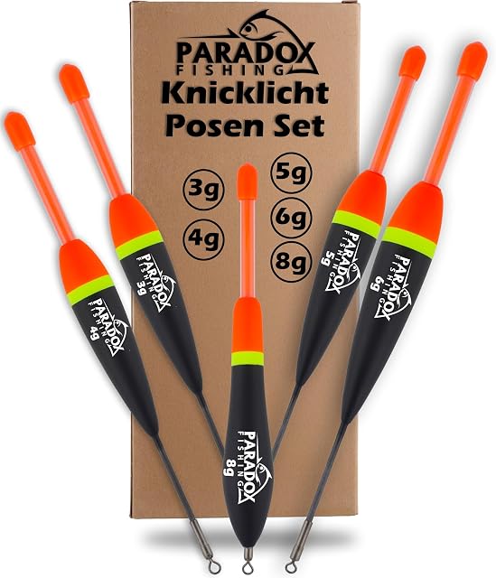 Paradox Fishing five-piece glow stick float set, 3 to 8 g