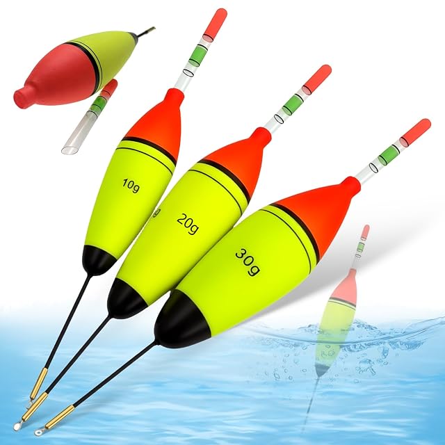 Syhdfxknp nine-piece waggler float set in 10, 20 and 30 g