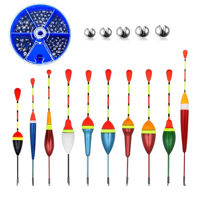 WestCH ten-piece float set with 100 split shot in five sizes