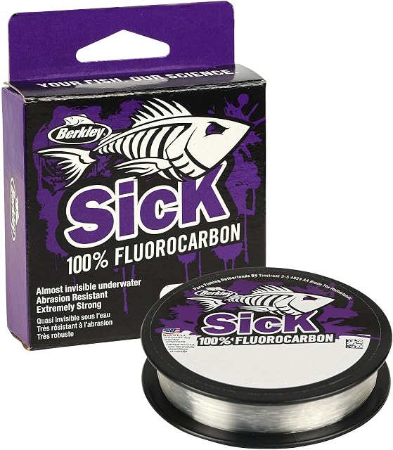 Berkley Sick Fluorocarbon clear leader material, 50 m spool