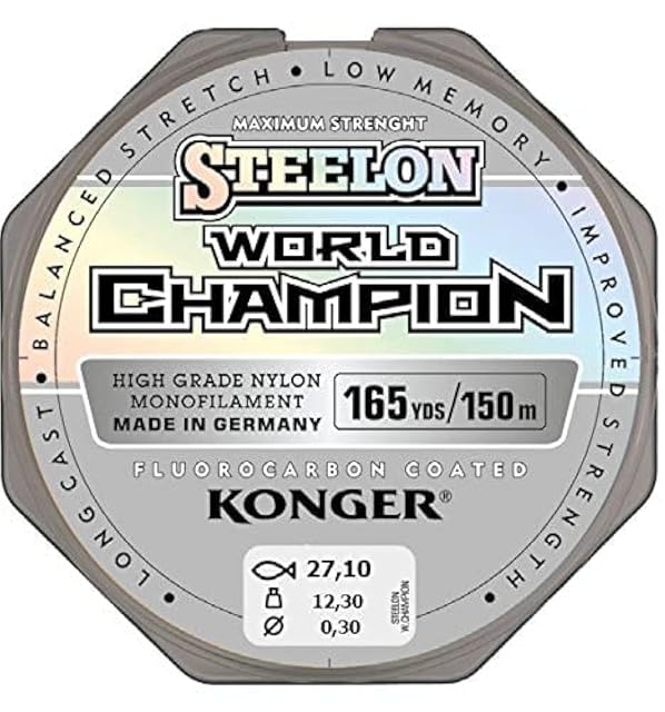 Konger World Champion fluorocarbon coated monofilament line, 150 m