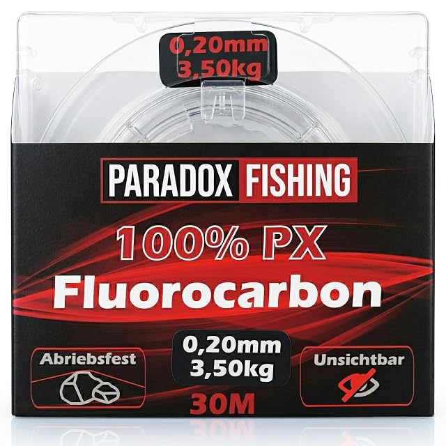 Paradox Fishing 100% PX fluorocarbon leader line, 30 m, 0.20 mm
