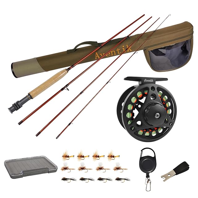 Aventik Extreme fly fishing outfit with rod, reel and travel case