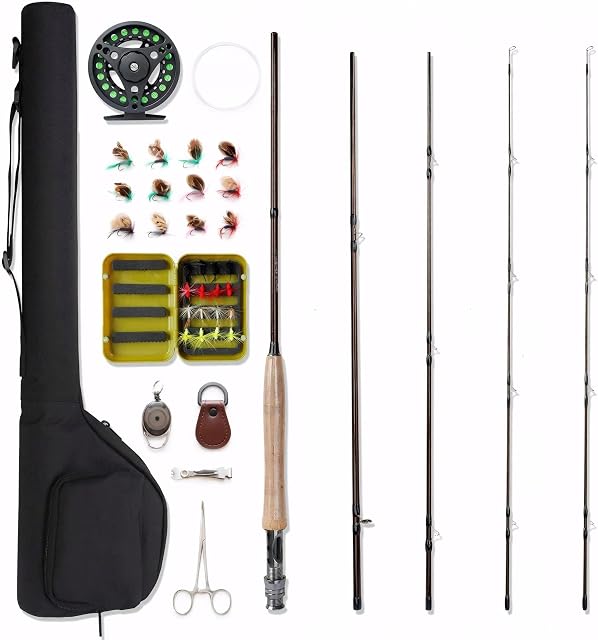 NetAngler four-piece fly rod and reel starter outfit with fly set