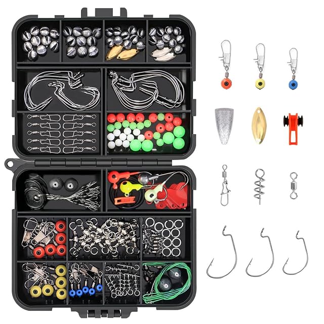 Vicloon 191-piece stainless terminal tackle kit with box