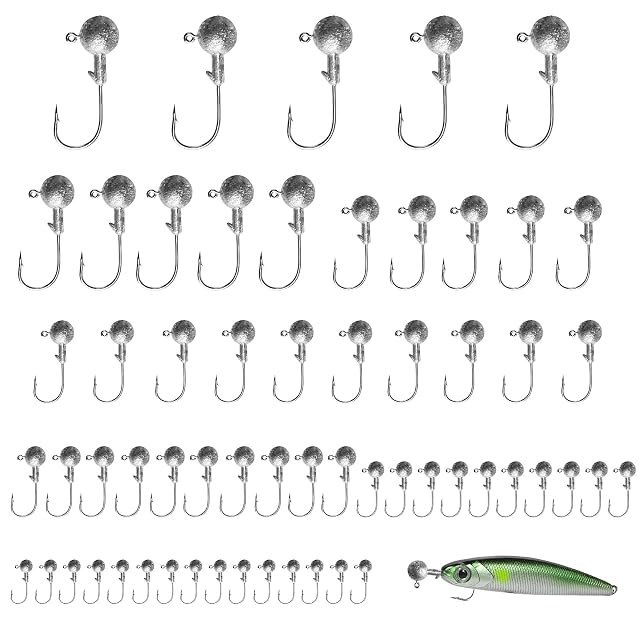 SGYKJ 60-piece small jig head set in seven weights