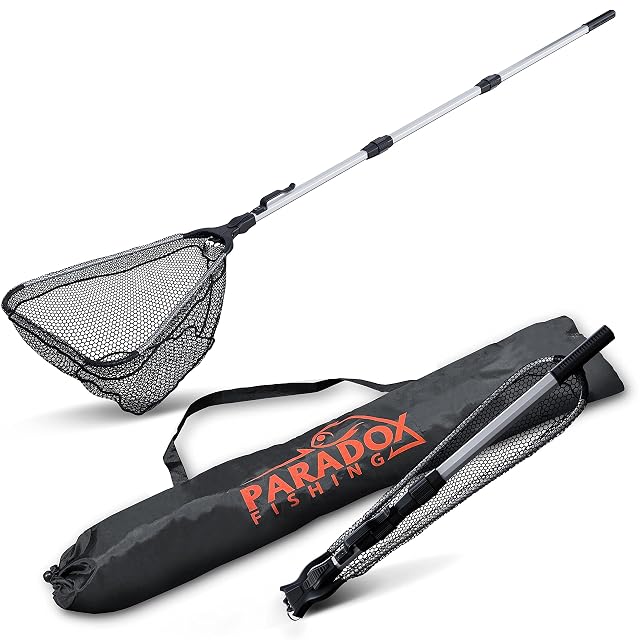 Paradox Fishing rubberised telescopic landing net, 2.1 m