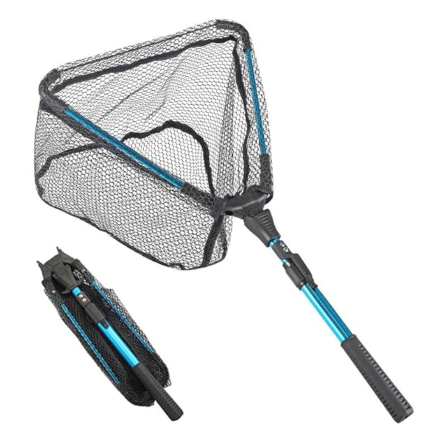 Roysmart folding telescopic fishing net with triangular frame