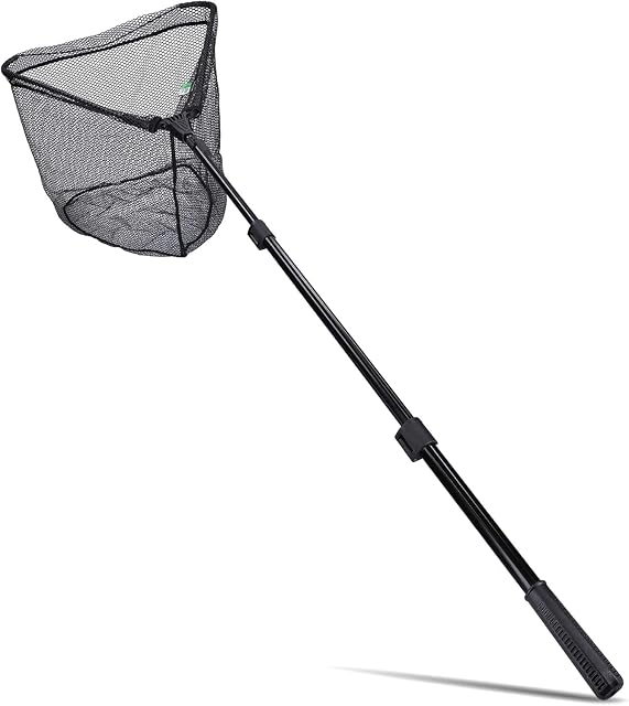 Zite Fishing rubberised telescopic landing net