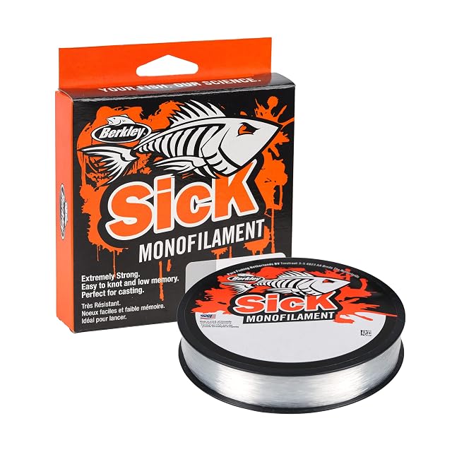 Berkley Sick Nylon clear monofilament fishing line on a 300 metre spool