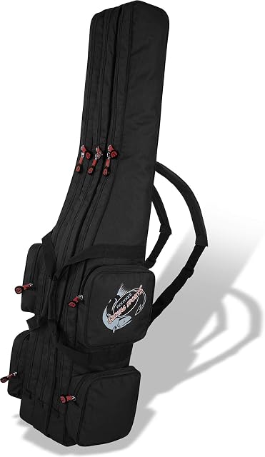 normani black rod holdall with three inner compartments, 150 cm