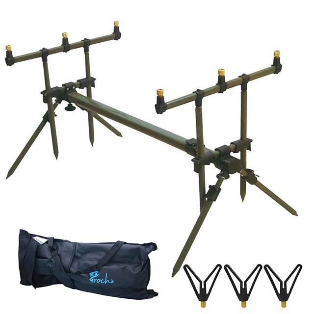 Croch Master Deluxe green aluminium rod pod with rests and bag