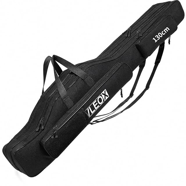 vleoX three-layer foldable fishing rod bag